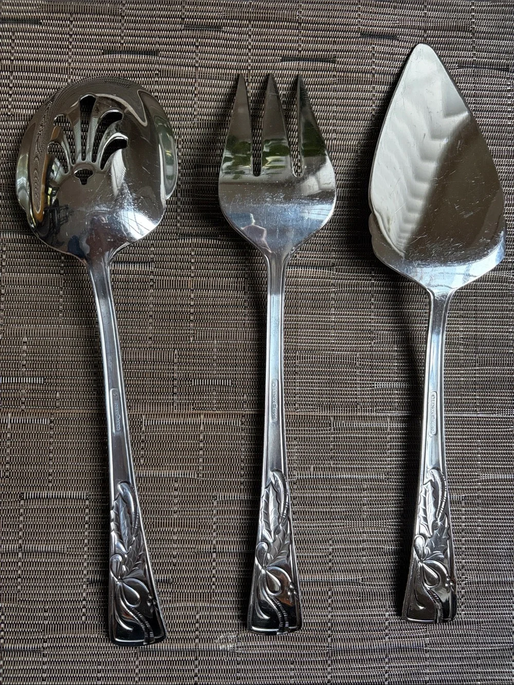 Lenox Stainless Steel Serving Spoon, Fork & Pie Server